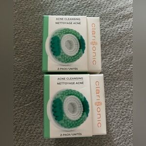 NEW AUTHENTIC 4 Pack Clarisonic Acne Cleansing Brush Head Authentic  Sealed NIB